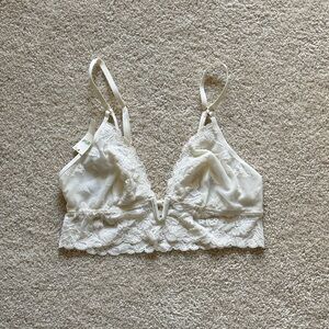 Aerie lacey white bralette